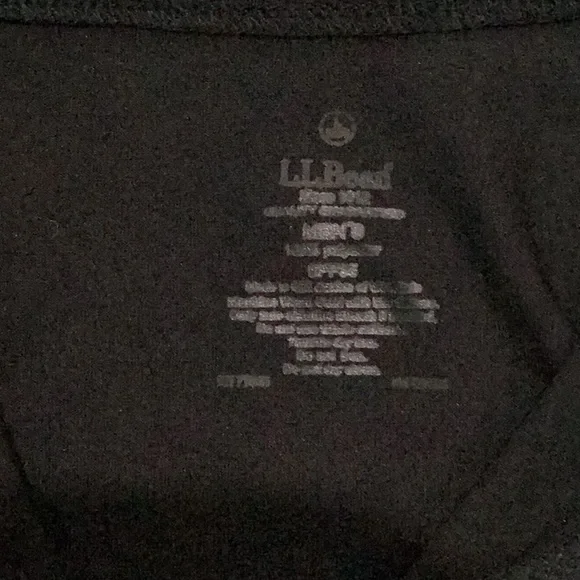 LL BEAN  black  pull over running shirt  size medium - Picture 3 of 4